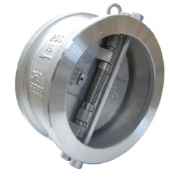 WCB SS304 Double Disc Wafer Check Valve Dual Plate